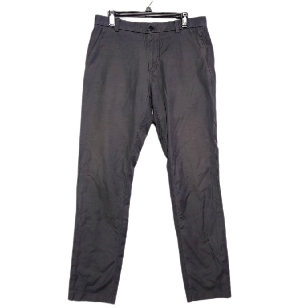 Lululemon ABC Pant Men 32 Charcoal Grey Slim Tapered Technical Stretch Trousers